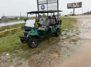 lot 700 image: Unused Green Future 6-Passenger Golf Cart with Windshield and Rear Seating