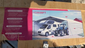lot 1025 image: Unused REDLANCH 20x30 ft All-Steel Carport with 1 Enclosed Sidewall SDLC2030FT