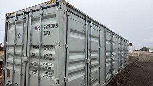 lot 1028 image: ONE Trip 40ft Steel Shipping Container With 4 Side Doors - YLEU2589309