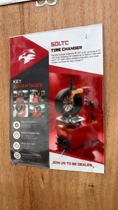 lot 1113 image: Unused SOLTC Tire Changer 10-22 in Outer 12-24 in Inner Clamping
