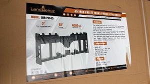 lot 1207 image: Unused LandHonor 45 Inch Pallet Fork Frame Attachment 2 Inch Fast Interface LHR-PFF45