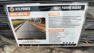 lot 4006 image: Unused ATS Power HDPE Paving Board 48 x 96 in 14 Pcs HDPE-PB