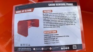 lot 4026 image: Unused Wolverine Snow Removal Frame 87 in Loader Attachment SP-15-84W