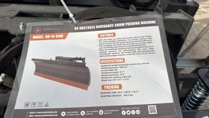 lot 4032 image: Unused Wolverine 84 in Obstacle Avoidance Snow Pushing Machine DB-15-84W