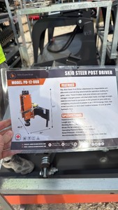 lot 4034 image: Unused Wolverine Skid Steer Post Driver 1150 lb Energy Class PD-12-08D