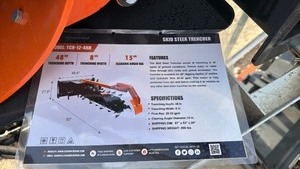 lot 4038 image: Unused Wolverine Skid Steer Trencher 48 in Depth 8 in Width TCR-12-48H