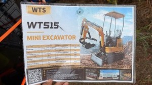 lot 5022 image: Unused UNBUILT BLUE MINI Excavator 10.3 HP 0.499 L WTS-15