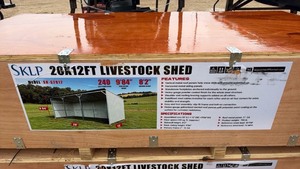 lot 7007 image: Unused SKLP 20x12 ft Livestock Shed 240 sq ft SK-S2012