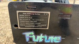 lot 7009 image: Unused Side Shift Log Splitter 90 kN Skid Steer 14 in Max Dia Model SLS79