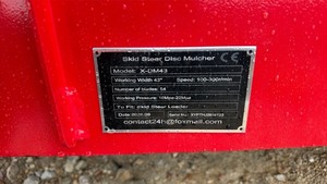 lot 7012 image: Unused Skid Steer Disc Mulcher 43 in Working Width 54 Blades X-DM43