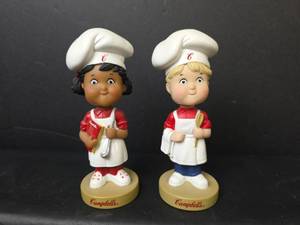 lot 126 image: Campbells 2002 Chef Figurine Bobble Heads