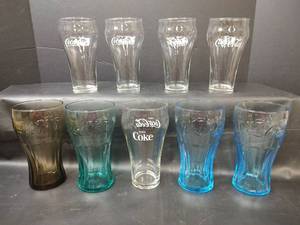 lot 266 image: Vintage Assorted Coca-Cola Glasses