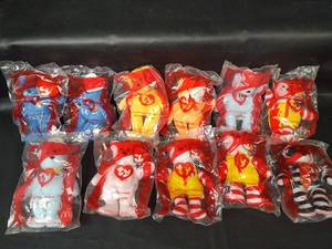 lot 340 image: Vintage Assorted McDonalds Ty Beanie Collection, Dated 2004