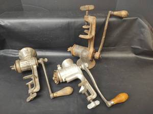 lot 416 image: Vintage Meat Grinders
