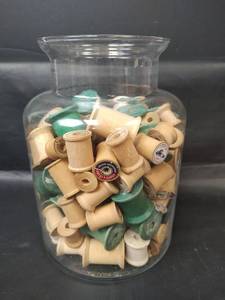 lot 427 image: Vintage Wooden Thread Spools