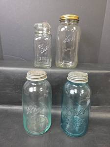 lot 442 image: 3 - 2qt Canning Jars and 1qt Canning Jar
