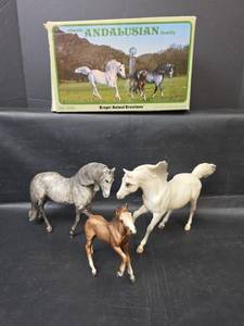 lot 453 image: Breyer Horse Figure Set Classic Andalusian Family 3 Pcs No. 3060
