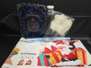lot 469 image: Christmas Decor Mixed Lot incl. DecoArt Snow-Tex 4 fl oz, Gift Basket Wrap, Christmas Garden Flag and More
