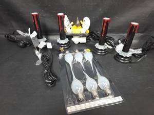 lot 487 image: Silicone Candle Bulbs 6 Count with Halloween Candle Lamps and Ghost Night Light