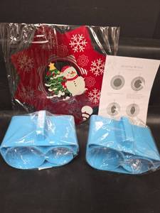 lot 513 image: STICKYROOT Slidine Wrapping Paper Cutter Set of 2 and Metal Wind Spinner