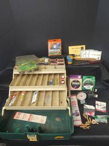 lot 610 image: Plano Tackle Box with Assorted Fishing Tackle