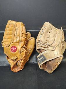 lot 615 image: Assorted Baseball and Softball Gloves