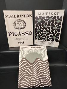 lot 679 image: NIB Printed Canvas Wall Art Panels