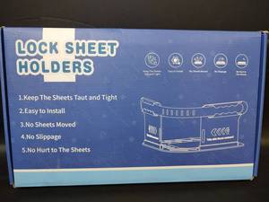 lot 680 image: NIB Calinera Bed Sheet Lock Strap Holders