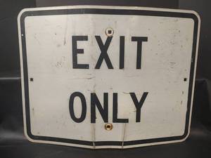lot 729 image: EXIT ONLY Sign, 24 x 18