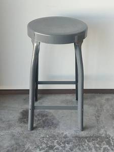 lot 816 image: Round Metal Stool, 24 tall