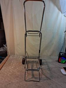 lot 15 image: Two-Tier Folding Hand Cart with Wheels