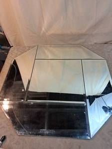 lot 70 image: Glass mirrior.Octagonal Frame 38 inches mirrior