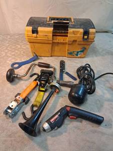 lot 93 image: Tool Storage Box with Accessories Lot