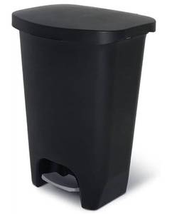 lot 39764 image: Glad Trash Can with Clorox Odor Protection  Plastic Bin, 13 Gal, MISSING GRAY BAG HOLDER HANDLES. - Retail $38