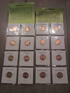 lot 514 image: 2009 Lincoln Cent 1 Cent Lot of 16 Coins Four Designs Philadelphia and Denver