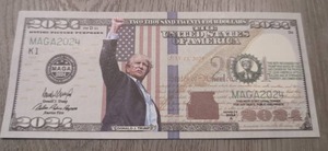 lot 516 image: 2024 Donald Trump MAGA $2024 Novelty Bill  July 13 Commemorative