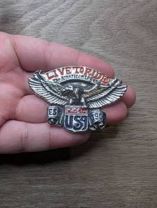 lot 563 image: Eagle Lapel Pin Live to Ride Made in USA