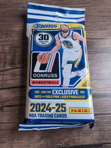 lot 801 image: Panini Donruss NBA Basketball Trading Cards 30 Card Pack 2024-25- Sealed