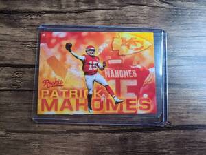 lot 1000 image: Patrick Mahomes Rookie-Era NFL Draft Card  2017 Pick 10  KC Chiefs