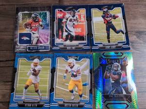 lot 1011 image: Broncos and Charger Playbook &amp Select Football Card Lot of 6 Gordon Fant Jeudy Allen