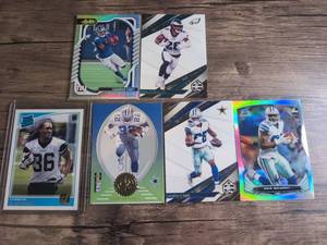 lot 1012 image: Football Card Lot of 6 Dez Bryant Emmitt Smith CeeDee Lamb Bo Scarbrough- NFC East