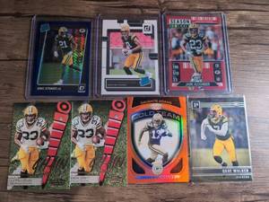 lot 1019 image: Green Bay Packers Football Card Lot of 7 Stokes Watson Jones Adams Walker