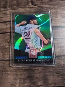 lot 1100 image: Panini Elite 2014 Baseball Card Clayton Kershaw Turn of the Century #26