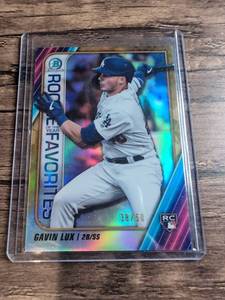 lot 1101 image: Topps Bowman Chrome 2020 Gavin Lux Rookie of the Year Favorites ROYF-GL 3850