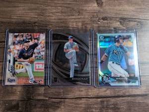 lot 1104 image: Brendan McKay Tampa Bay Rays Baseball Card Lot of 3 Including rookie cards  serial card 464499