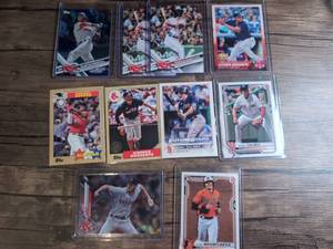 lot 1107 image: Topps Boston Red Sox Baseball Card Lot 10 Cards Bogaerts Devers Dalbec Red Sox  Orioles - AL East