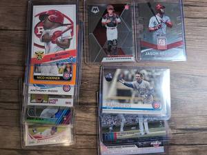 lot 1112 image: Baseball Card Lot 11 Cards Reds Cubs Stephenson Heyward Sandberg Baez