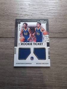 lot 1201 image: Panini Contenders Basketball Rookie Ticket Kuminga Moody Dual Swatches RT2-GSW