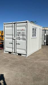 lot 87004 image: IRC12 - 12ft Storage Container with Window & Side Door - Unused
