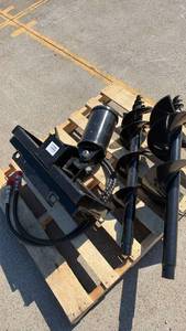 lot 89005 image: Hydraulic Auger for Mini Skid Steer with 2 Bits (SLIP AUGER) - Retail $0